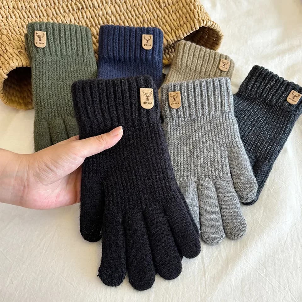 Guanti da ciclismo resistenti al freddo per uomo invernali caldi lavorati a maglia morbidi antiscivolo guanti da trekking per ciclismo all'aperto regali all'ingrosso