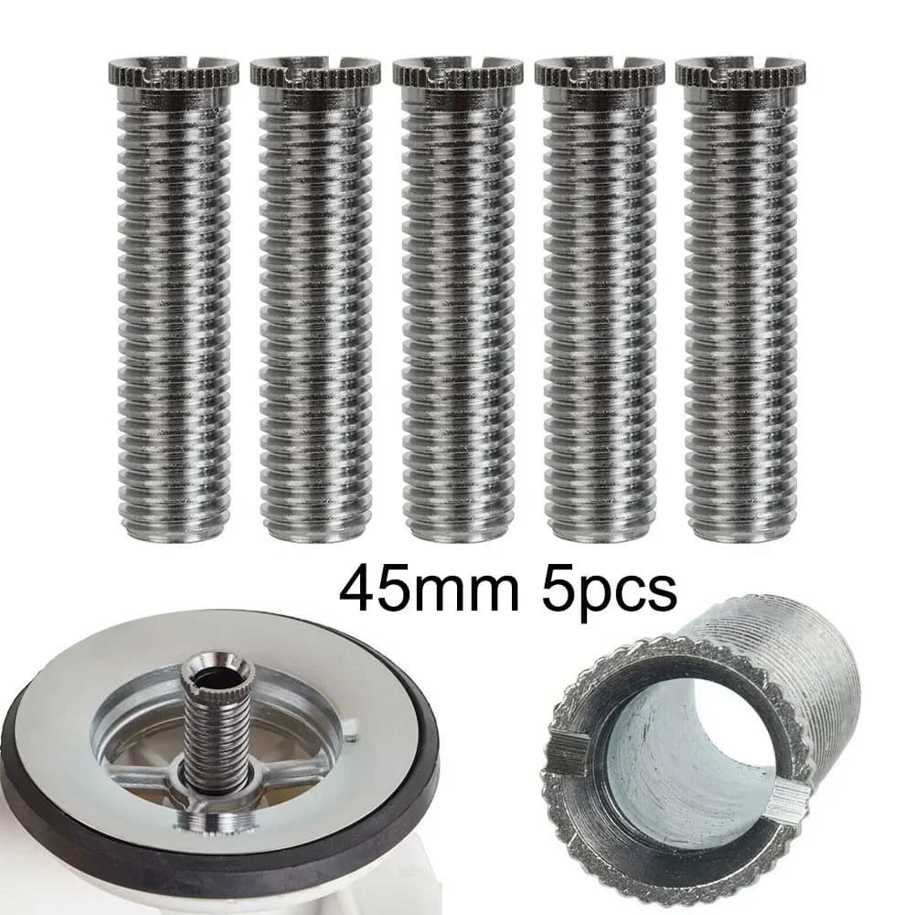1/2/5pc Lavello Da Cucina Cestino Filtro Viti 35mm/45mm In Acciaio Inox Rifiuti Filettato Vite Connettore parti di apparecchi da cucina