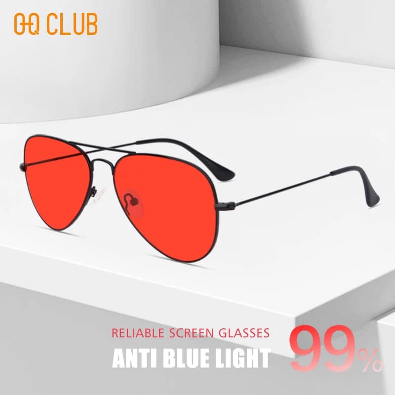 OQ CLUB Round Glasses for Women Sunglasses Man Glasses Fittings Man Reading Frame Machining Woman Computer Woman Light Blue