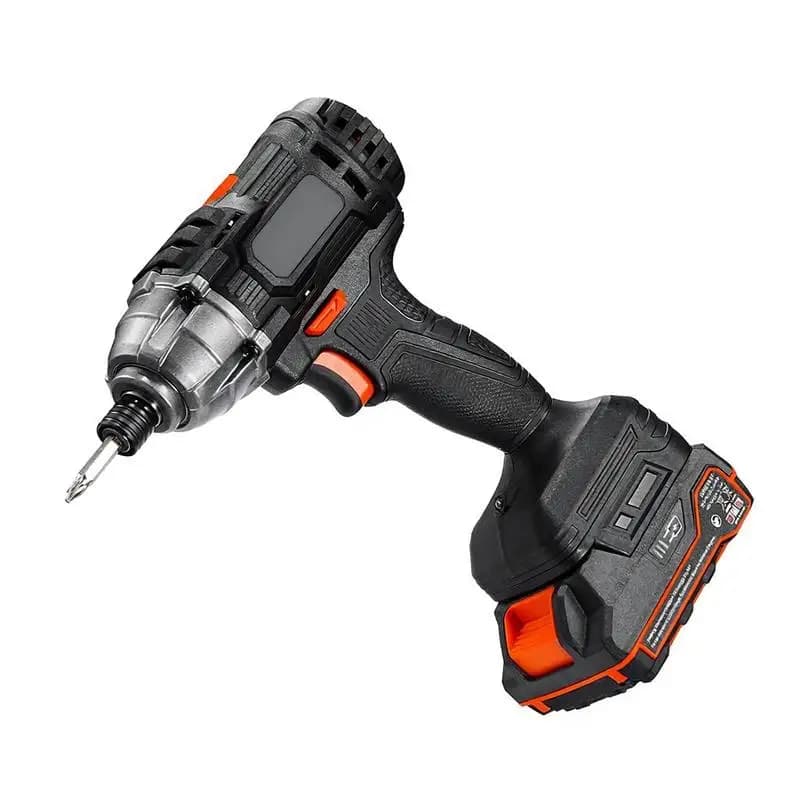 Avvitatore a impulsi Power Bolt da 1/4 di pollice, 2800 giri/min, motore da 20V per riparazioni elettriche domestiche e mobili, kit senza fili con caricabatterie, 10 punte e luce di lavoro a LED.