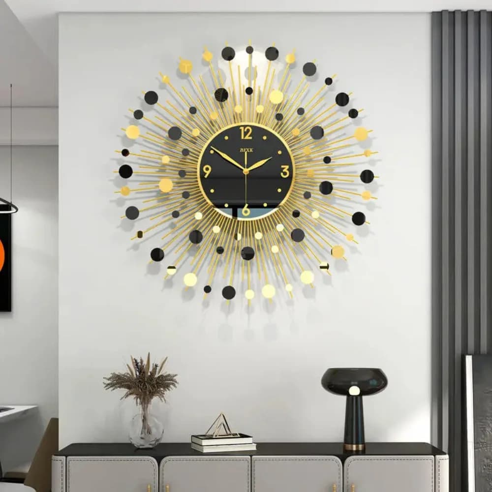 Nordic wall clock modern simple atmosphere living room clock creative light luxury home art clock restaurant wall watch fashion