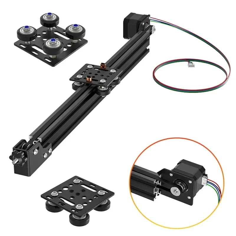 Nuovo piccolo stampante 3D fotocamera diapositiva standard europeo asse Y 2040 V-slot profilo in alluminio cinghia dentata diapositiva con motore