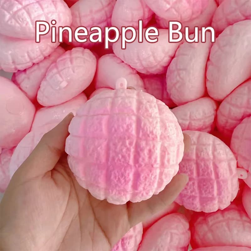 Moldable Pineapple Bun Squishy Stress Ball Bounce Squeeze Asmr Sensory Fidget Toy Anti-stress Relief For Adults Kids