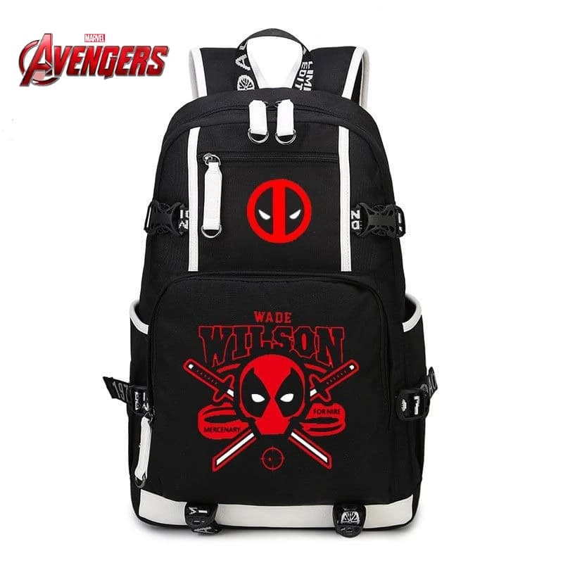 Zaino per Studenti Marvel Deadpool Anime Cartoon Carino Creativo Personalizzato per Ragazzi Borsa da Viaggio per Laptop con Doppia Tracolla Regalo