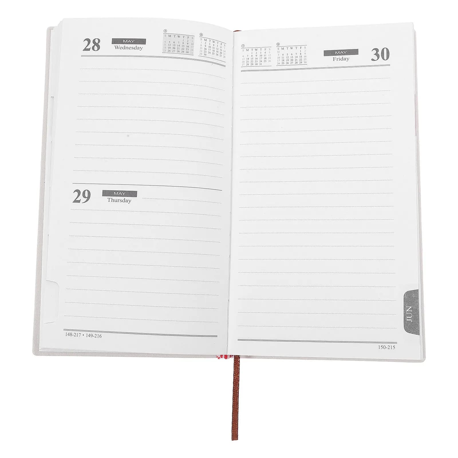 2025 A6 English Planner Notebook with Monthly Index Daily Schedule Recorder Elegant Minimalist Design 2025 Agenda Notepad Office