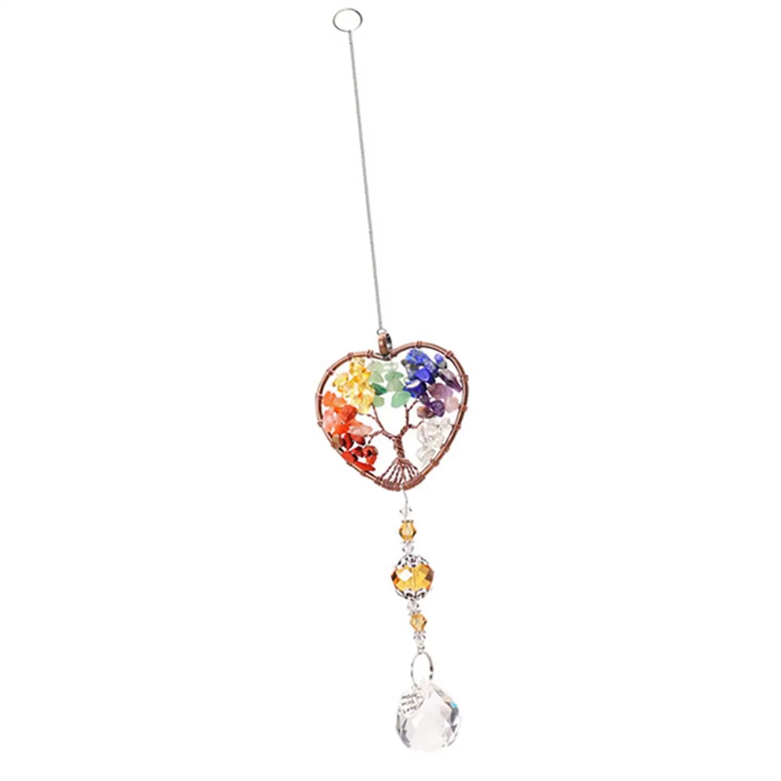 Crystals Hanging Ornament Prisms Wind Chime for Window Decor Ornaments