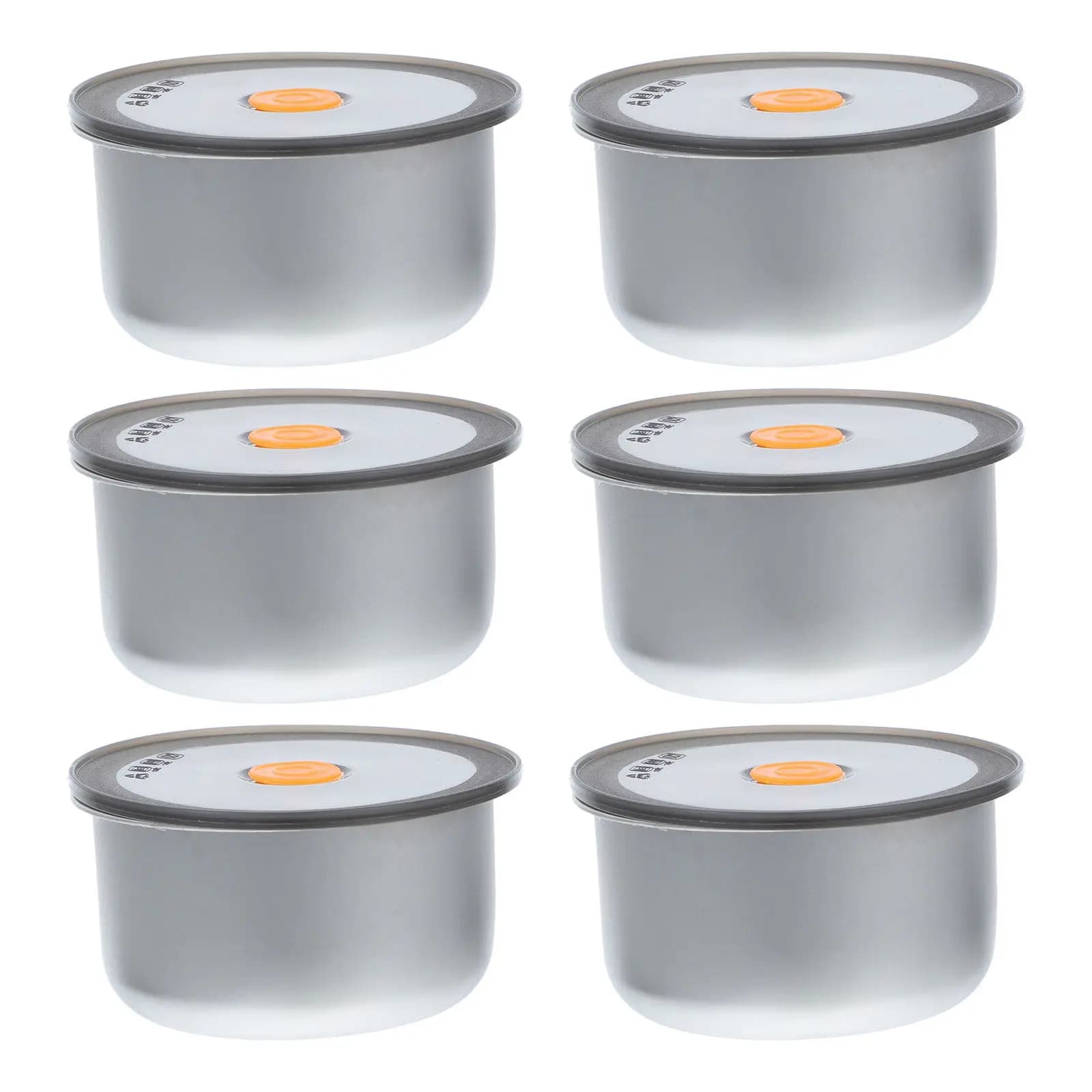 6Pcs Ice Cream Storage Containers Airtight Stainless Steel Tub Butter Keeper Reusable Freezer Meal Prep Kitchen Storage Box