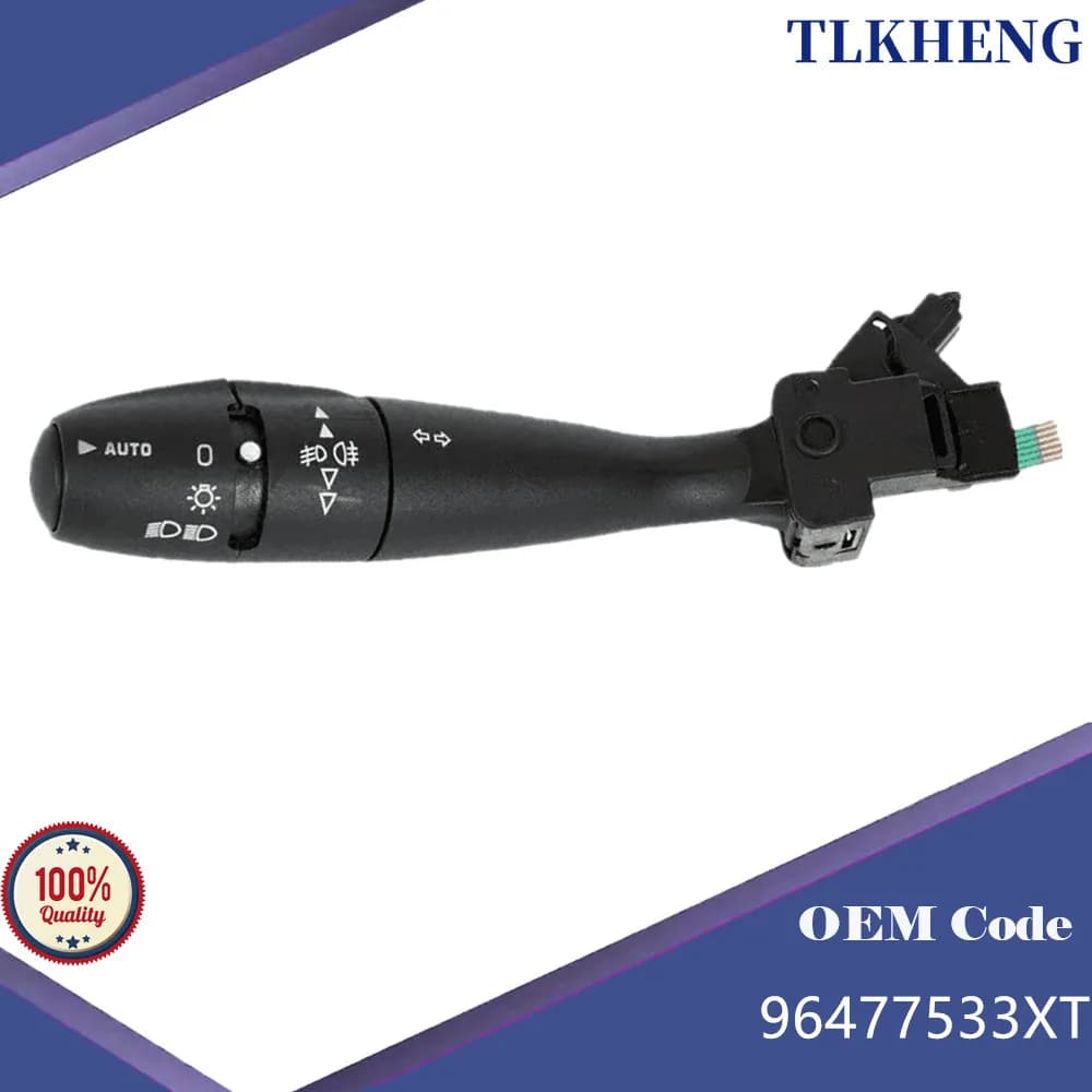 Interruttore fari Interruttore indicatori di direzione per Citroen Berlingo C2 C3 C4 C5 Peugeot 206,207,307,406 Partner 1997-2017, 96477533 XT XT