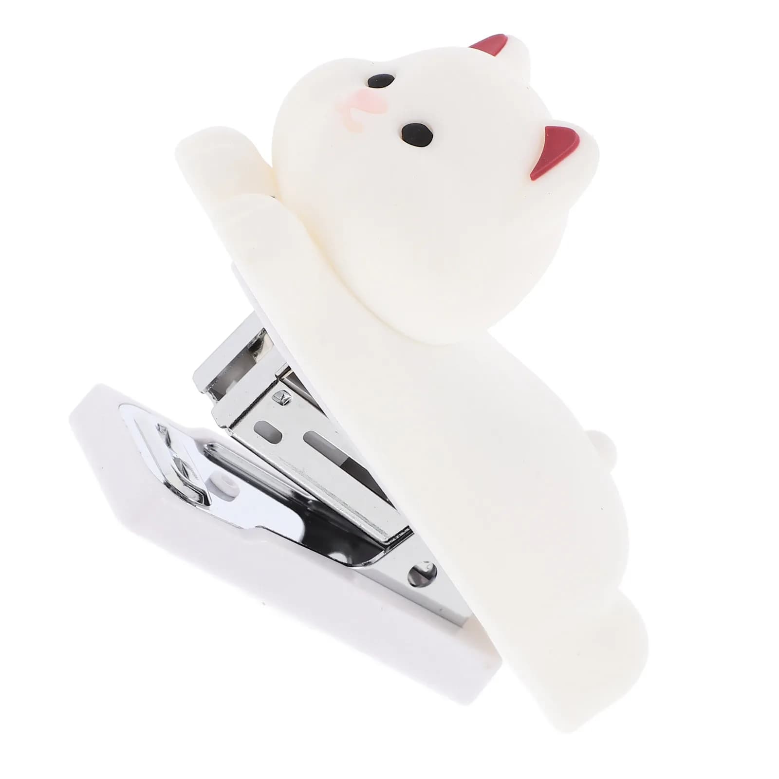 Mini Cartoon Dog Shaped Stapler Made of Soft Silicone Portable Desktop Stapler for Teachers Students Office Workspace Decoration