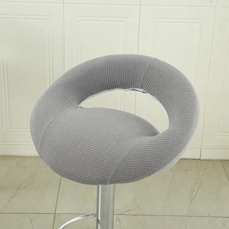 1PC Fodera per sedia scavata Semicircolare Elastico Gamba alta Sgabello da bancone da bar Copertura Lavabile Coprisedile da bar Fodera Decorazioni per la casa