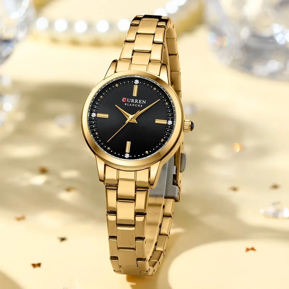 CURREN-Wrist watch with simple women's dial, stylish and charming wrist watches for lady, fashion brand