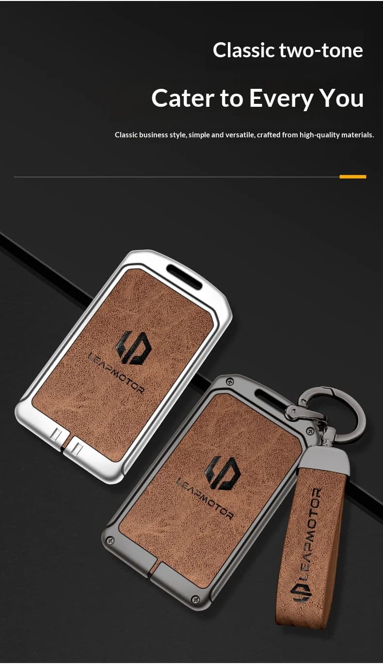 Zinc alloy car NFC card remote key protective cover, suitable for Leapmotor C10, C11, C16 model car key chain interior accessori
