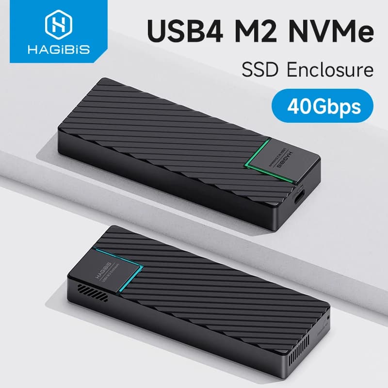 Custodia SSD Hagibis USB 4.0 40 Gbps M.2 NVMe compatibile con custodia per disco rigido esterno Thunderbolt 4/3 USB 3.2/3.1/3.0 ASM2464