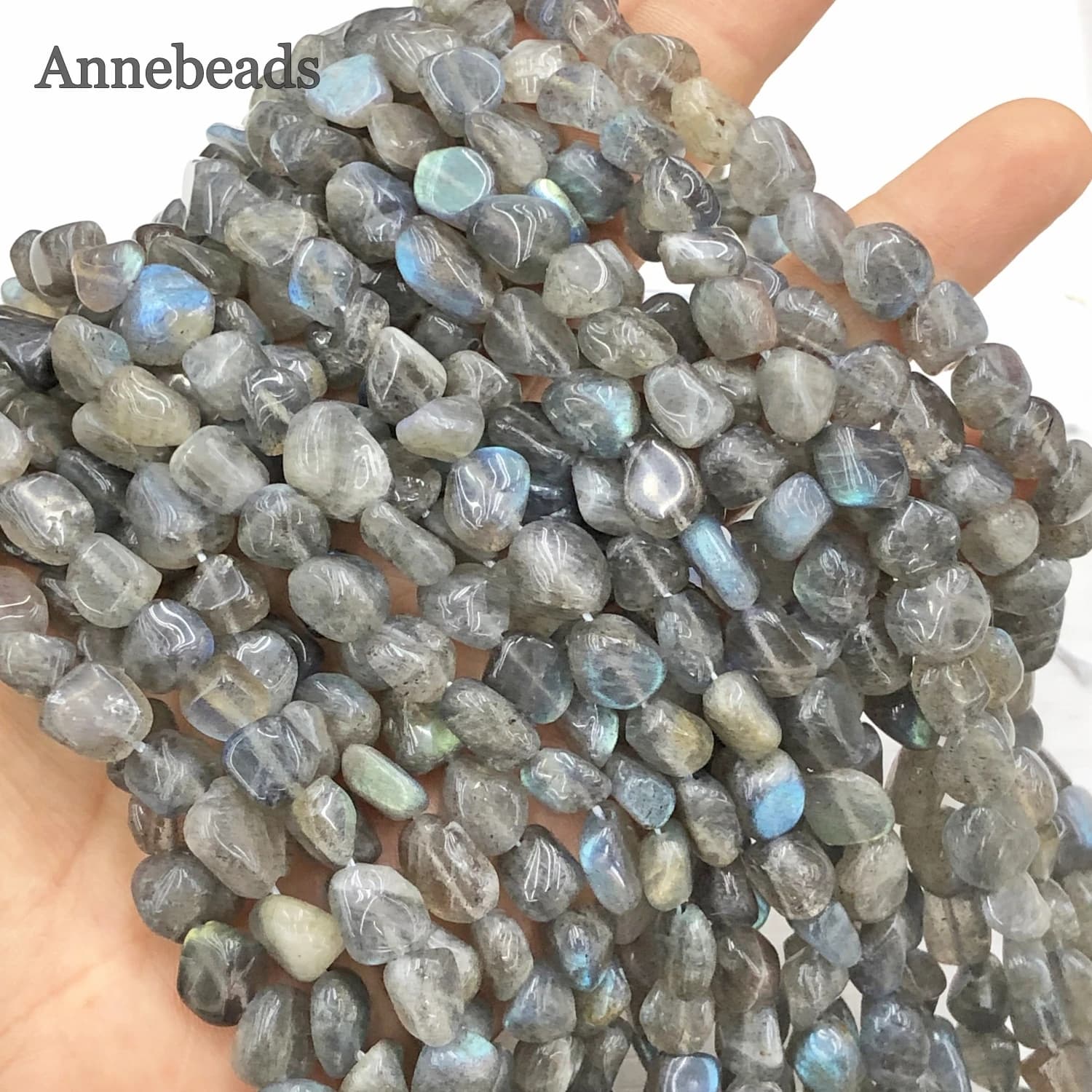 6-10mm Natural Irregular Labradorite Moonstone Loose Spacer Genuine Stone Beads For Jewelry Making DIY Bracelet Accessories Ear