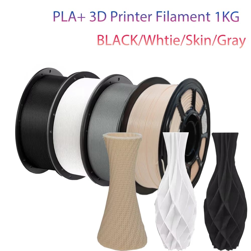 PLA+ Filament for 3D Printer 1.75mm 1000g for Black/White/Grigio/Skin 1KG Bobbin 3D Printer PLA Plus for 3D Printer