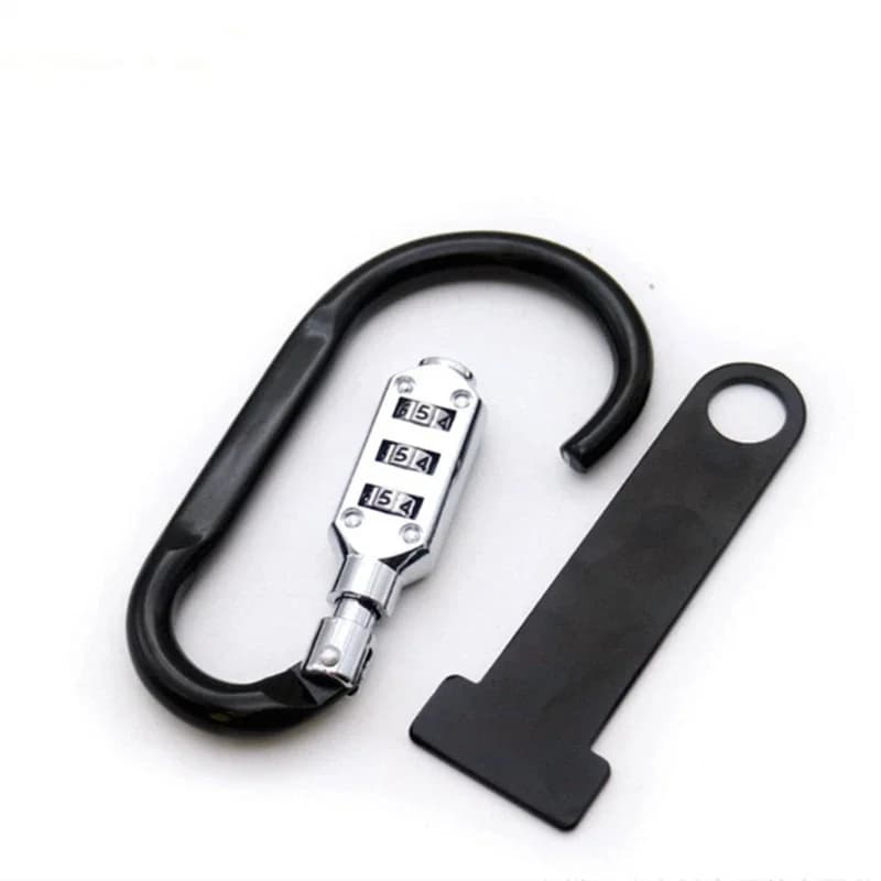 Motorcycle helmet padlock buckle Anti-theft scooter Lock for open face helmet lock + T bar for racing bike password lock
