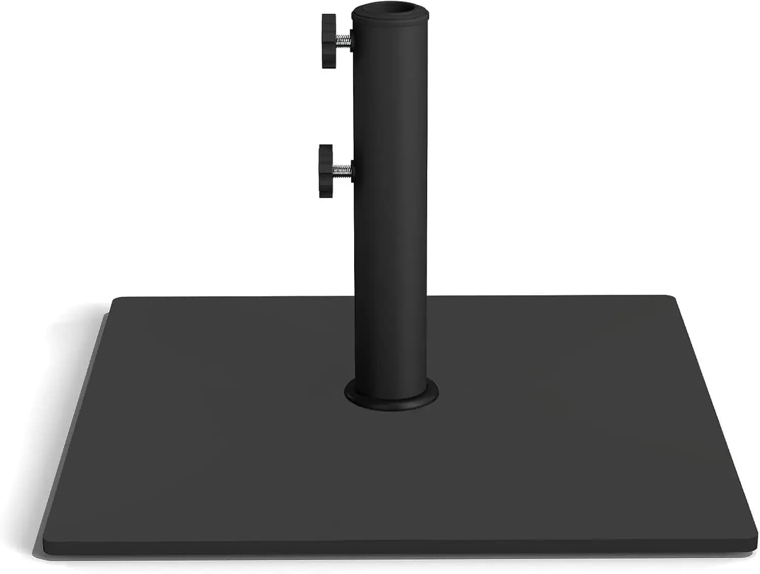 44lbs Heavy Duty Square Outdoor Patio Umbrella Base, Steel Plate Stand Weight with 4 Non-Slip Pads, Fits 7 to 11ft Market