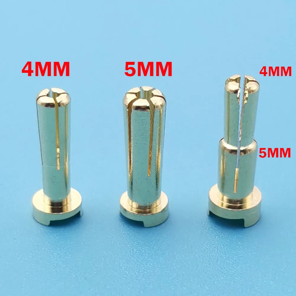 1pc RC Drone 4mm to 5mm Male Spin A Banana Power Supply Battery Motor Conversion Connector for Airline Model Sawing Cable