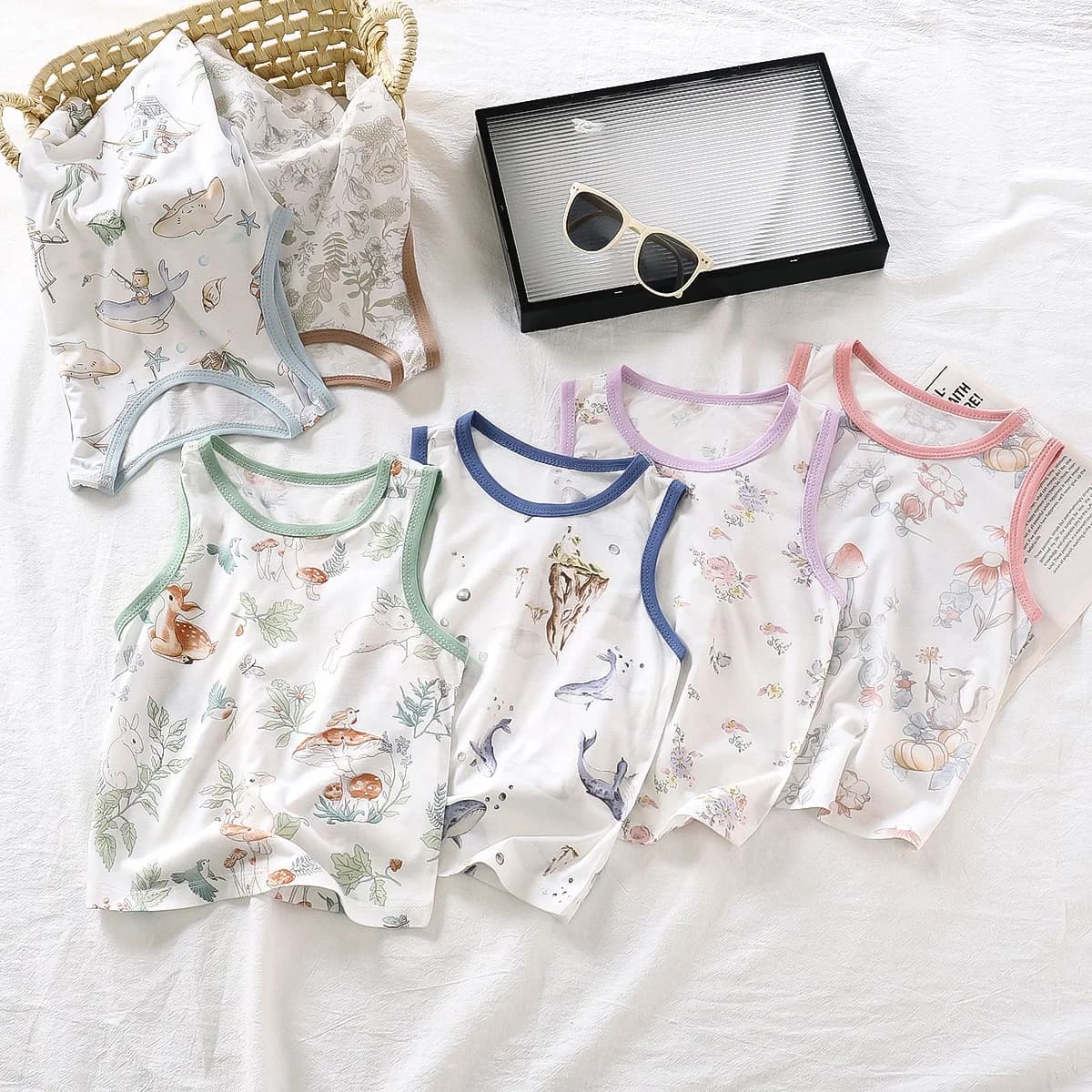 Canotta Estiva per Bambini, Sottoveste per Neonati, Abbigliamento Intimo, Maglietta Senza Maniche per Ragazzi e Ragazze