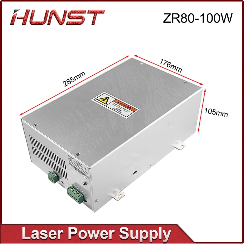HUNST ZR80~100W Laser Power Supply for 80W-100W Co2 Glass Laser Tube Engraving and Cutting Machine 2Years Warranty.