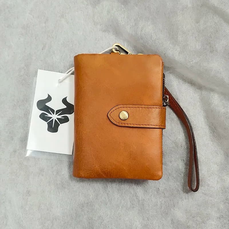 Portafoglio da uomo in vera pelle con blocco RFID porta carte di credito borsa pochette moda maschile