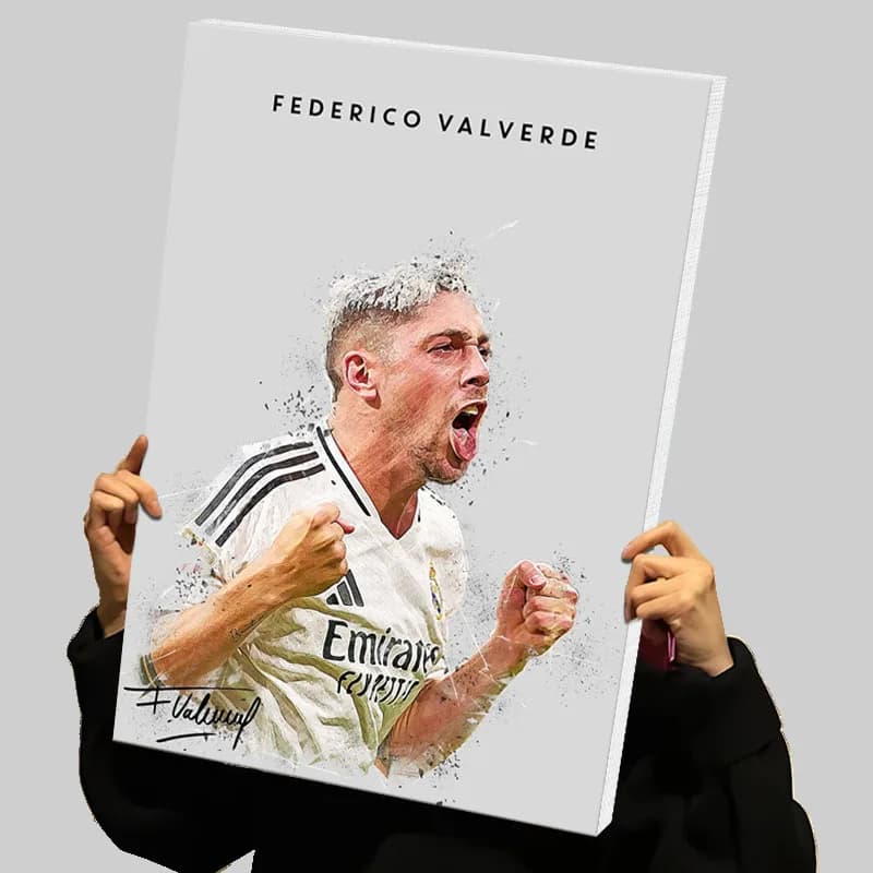 Federico Valverde Prints Poster Football Player Custom Canvas Painting Wall Art Decorations for Home Interior Decoration Room