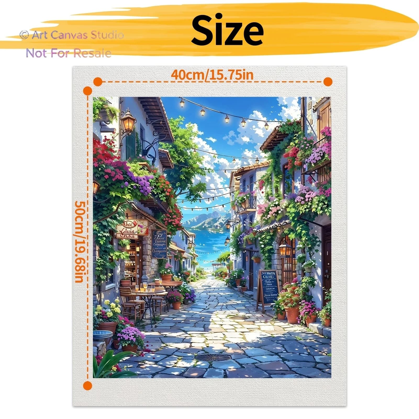 Paint by Numbers Kit for Adults Beginners - 15.75X19.68In/40X50Cm Color Canvas, Easy Alley Acrylic Painting Set - Perfect for