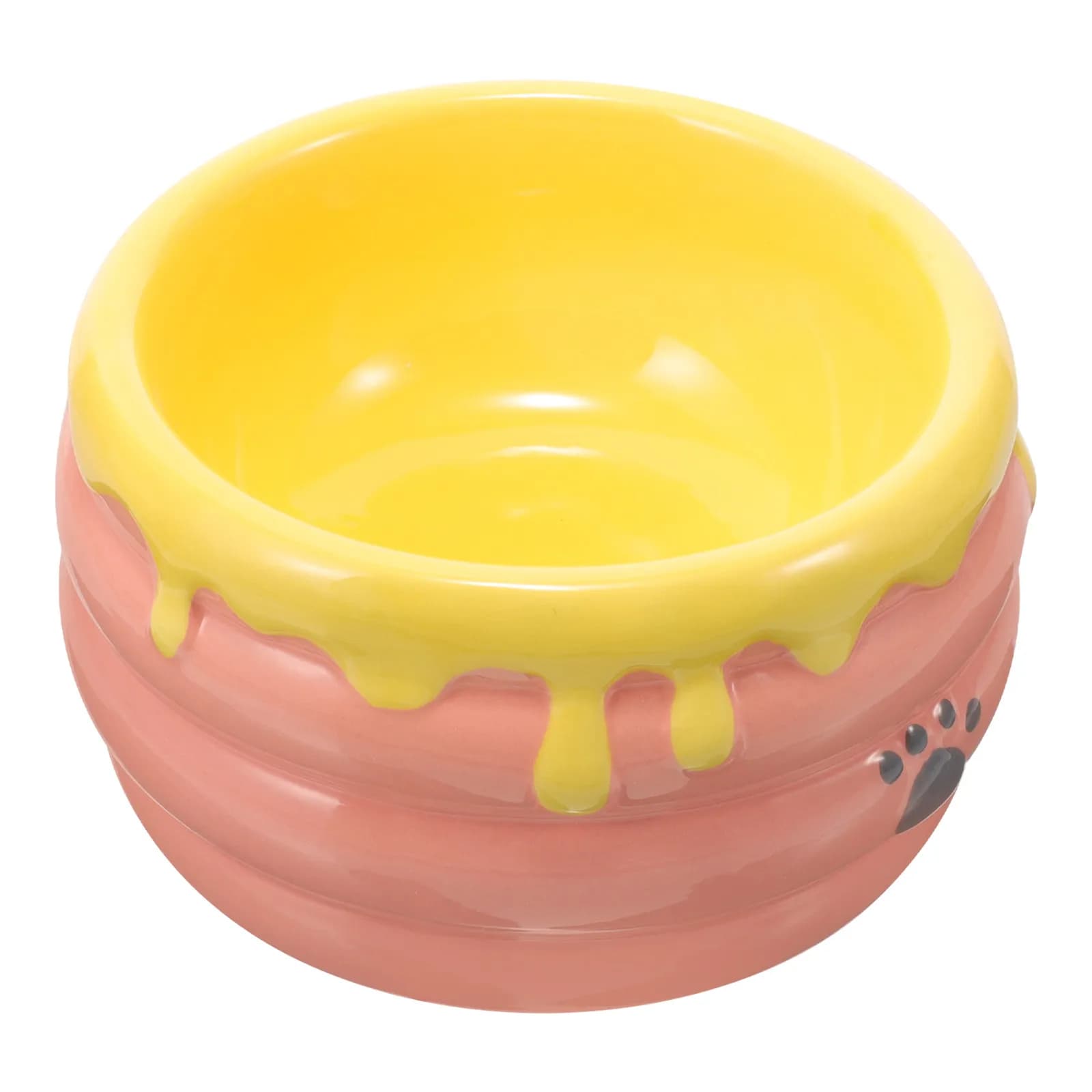 Ceramic Pet Feeding Bowl Sturdy Safe Dog Food Dish Cat Water Bowl Puppy Feeder Moderate Capacity Fashion Pattern
