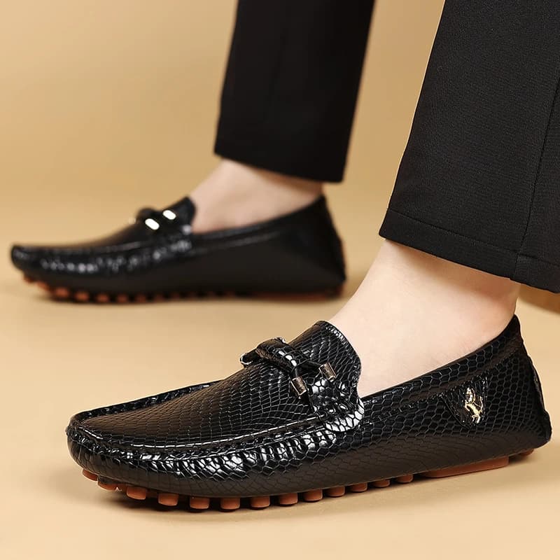 Scarpe da Uomo Mocassini Eleganti Comode Casual Business in Pelle PU Taglia Grande 39-48