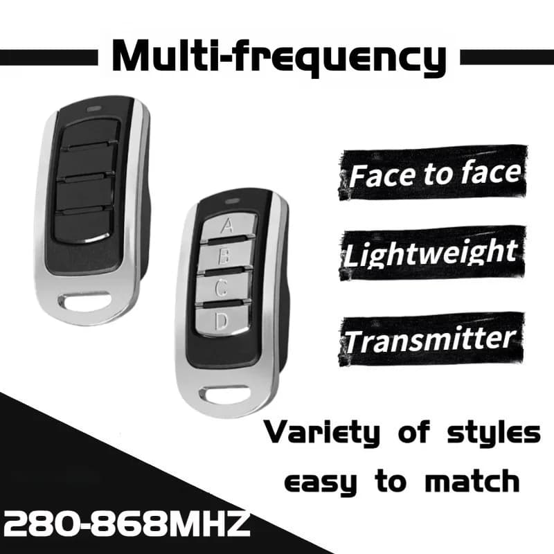 Multi-frequency 260-868MHz Cloning Starter 868 MHz Garage Door Remote 433 MHz Transmitter