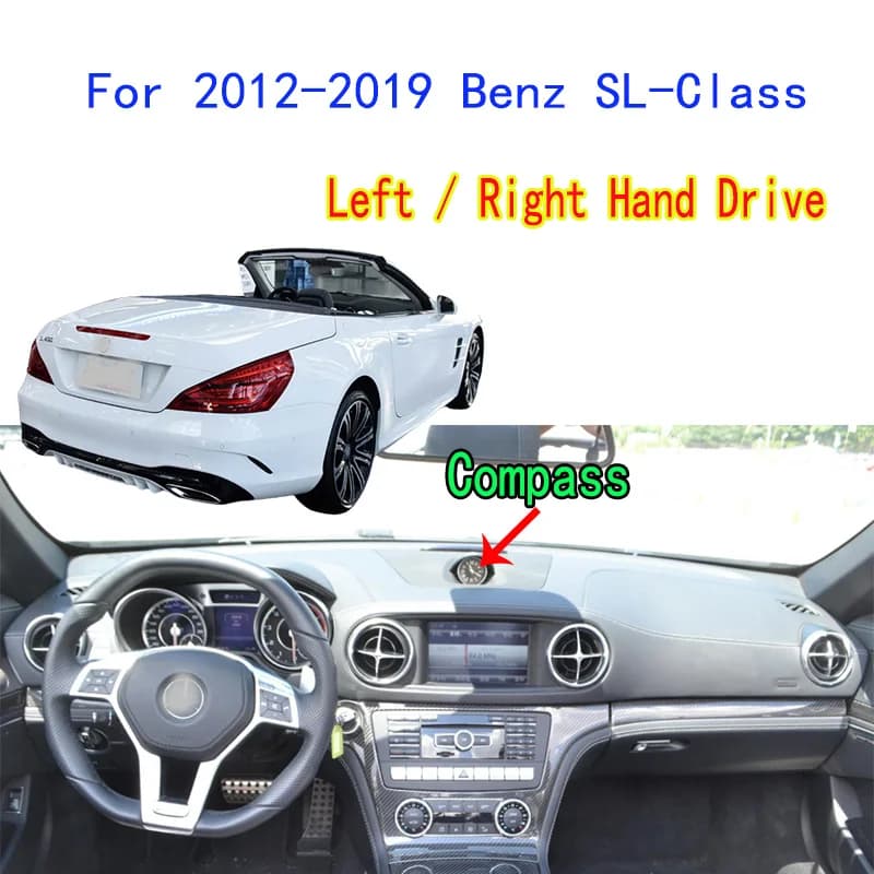 Per Mercedes-Benz SL-Class SL500 350 400 550 R231 (2012-2022) - Tappetino/Copertura Cruscotto, Pannello Strumenti, Isolante e Protezione Solare