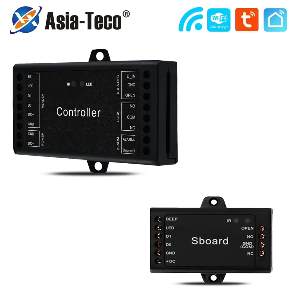 Controller wifi Tuya con controllo accessi ingresso Wiegand Visualizza registri di apertura porta e supporto accesso remoto Lettore di uscita WG26-44