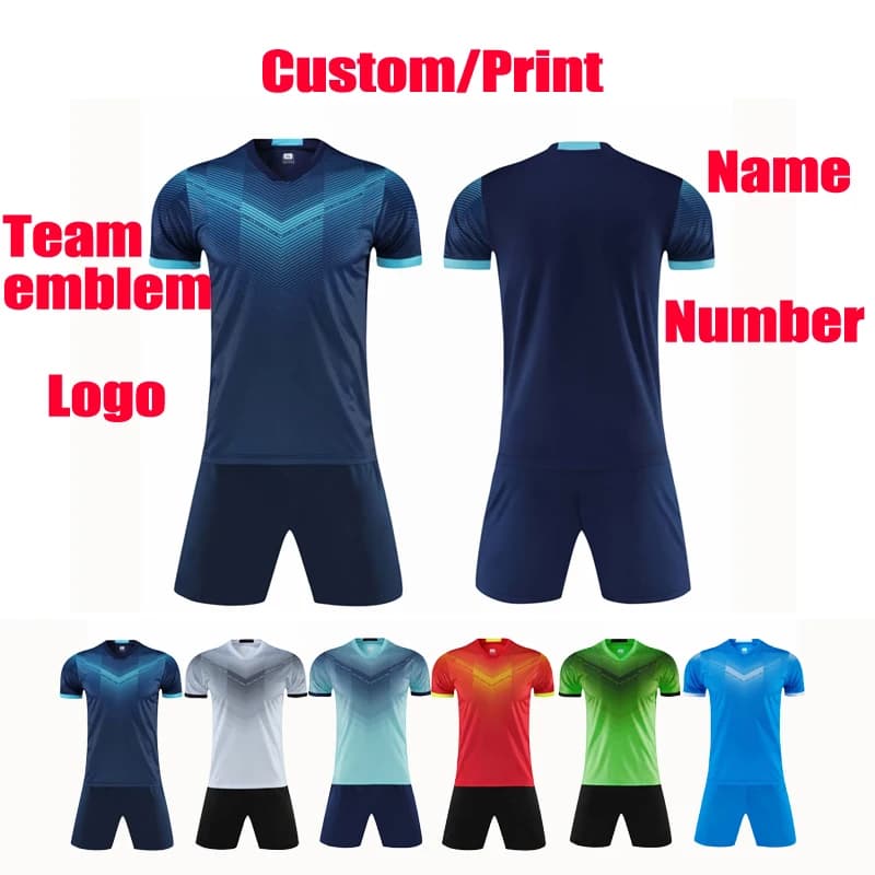 Customize football uniforms Custom sportswear Print logo Football training clothing for adults and children