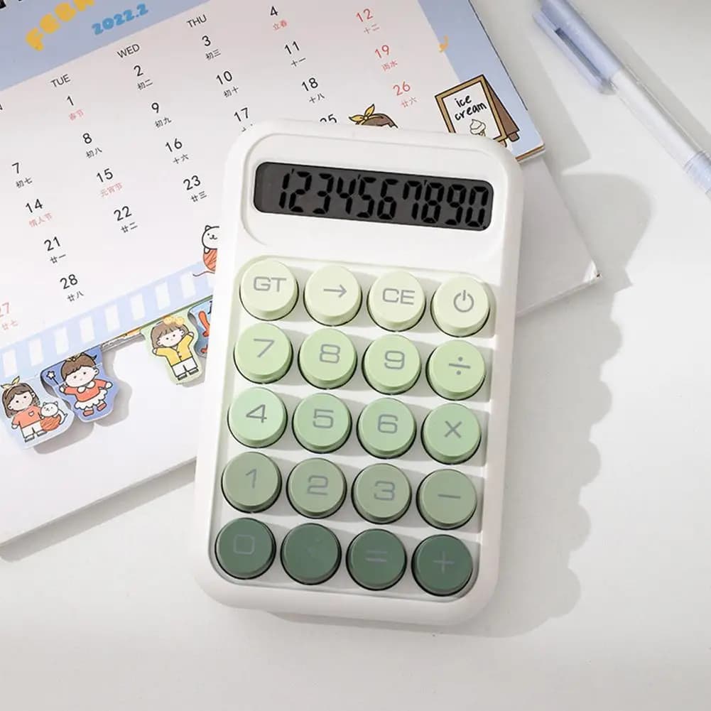 Mechanical Switch Calculator Mechanical Calculator with Led Display for Office School Use Tactile Keyboard Screen for Students
