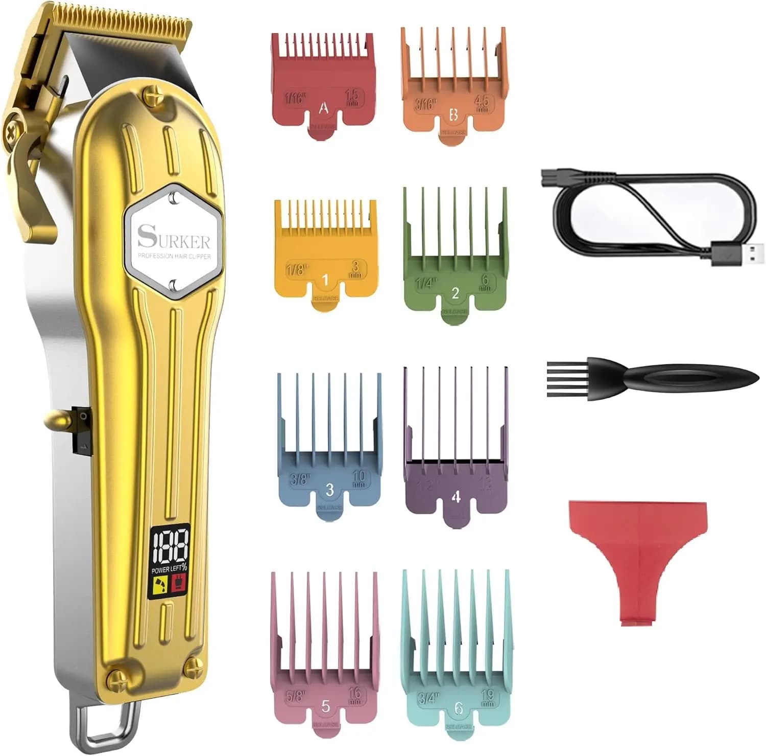 Professional Wireless Haircuts for Men - Rechargeable and Silent Toetting Kit for Barba