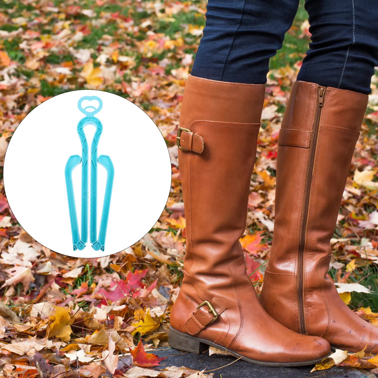 Boot Shaper Folding Design Adjustable for Knee High Ankle Calf Boots PP Plastic Crease Prevention Stretcher Storage Support