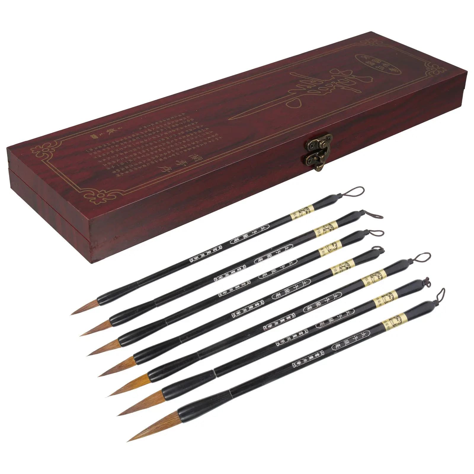 1Set Wolf Hair Calligraphy Brush Pen Set Premium Non-Shedding Art Brush for Watercolor Painting Drawing Calligraphy Gift