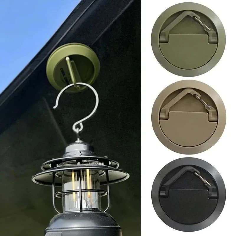 Gancio magnetico per tenda da esterno Gancio portatile multiuso per tenda da soffitto con fibbia a ventosa Gancio per lampada da campeggio
