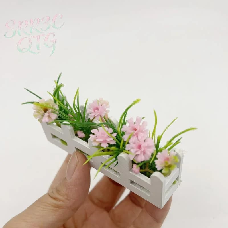 Hot Sale 1/12 Dollhouse Simulation Flower Potted Model Dollhouse Mini Garden Decoration Dolls House Micro Landscape Ornament