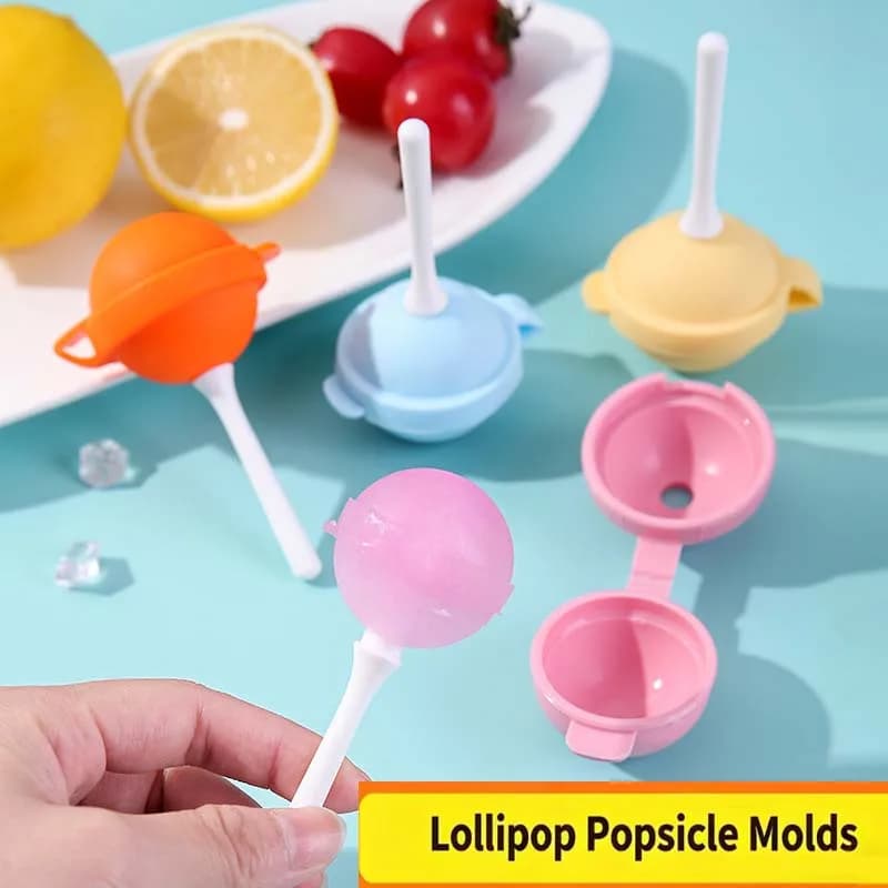 Set di 4 Stampi in Silicone per Gelato, Ghiaccioli e Palline di Ghiaccio, Utensili per Congelare Crema Gelato Fai-da-Te