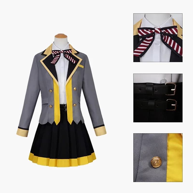 Costumi per Festa di Halloween per Donne, Cosplay di Tenma Saki, Uniforme Scolastica con Parrucca, Costume Colorato per Spettacoli Anime Pjsk 2026