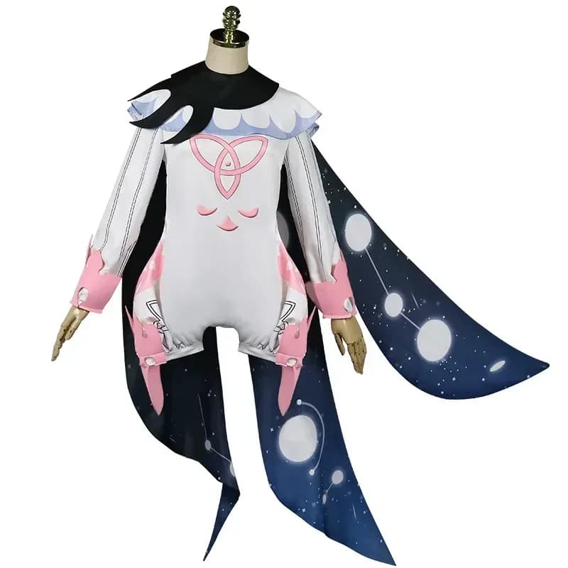 Costume Cosplay Paimon by Genshin Impact, Lolita Dress with Wig and Suit for Women, Halloween Costumes 2026, Cosplay Anime Paimon