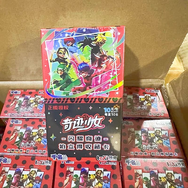 Anime originale Miraculous: Tales Of Ladybug Card Regalo di Natale Gioco Collezione di carte Giocattoli per bambini Scatola cieca periferica