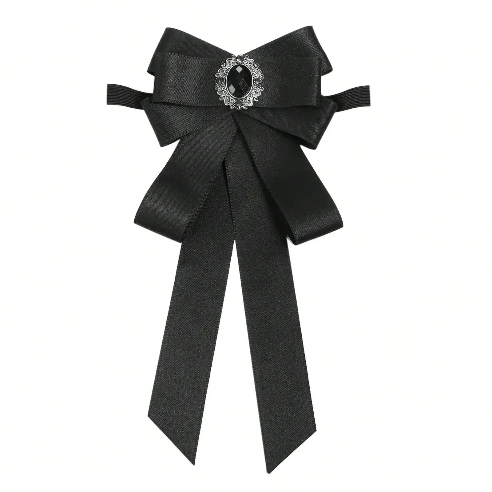 Bow Ties For Women, Adjustable Pre Tied Bow Tie Solid Color Ribbon Bowtie For Ladies Party Daily Cosplay School Uniform Shirt Blouse Costume