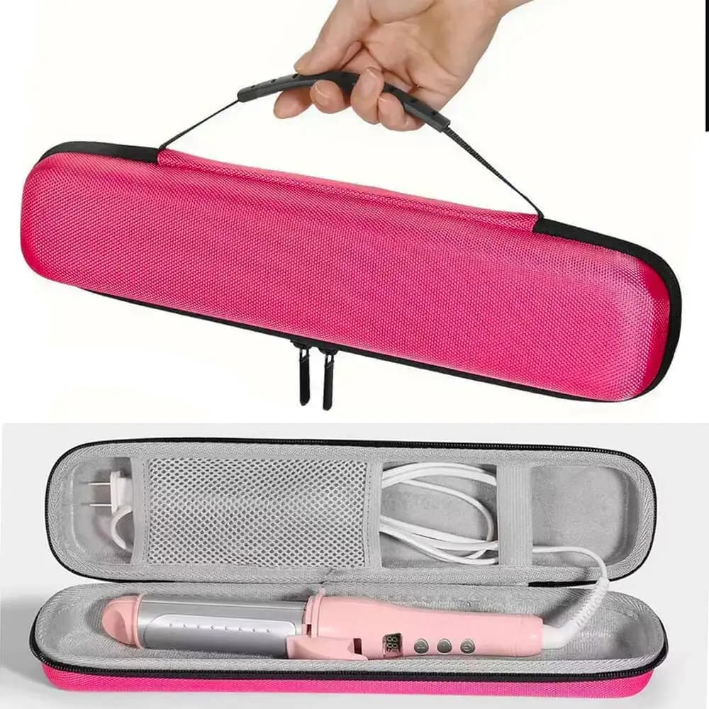 Travel case for hair plate and curler | Waterproof, fall-proof | EVA | with compartments for cables and accessories | Travel