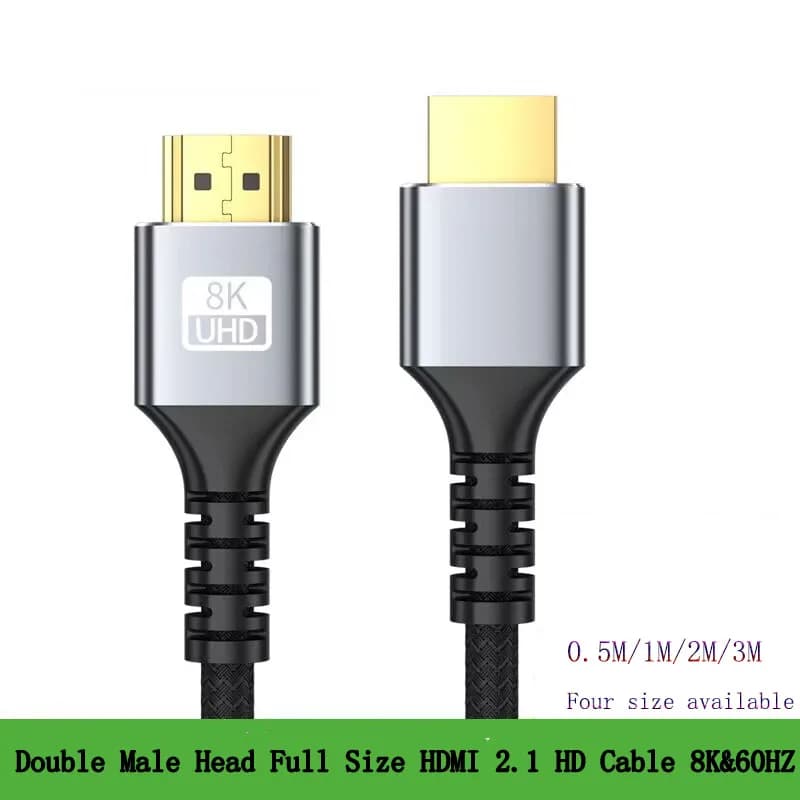 PyroGraphy 8K HDMI 2.1 HD Cavo da tipo A a tipo A Cavo HDMI a grandezza naturale 0,5 m/1 m/2 m/3 m Lunghezza quattro dimensioni 8K a 60 Hz 4K a 120 Hz 48 Gbps