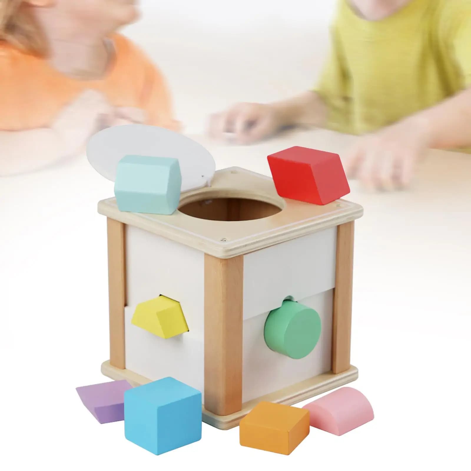 Montessori Shape Block Toddlers Shape Sorter Toy for Creativity Coordination