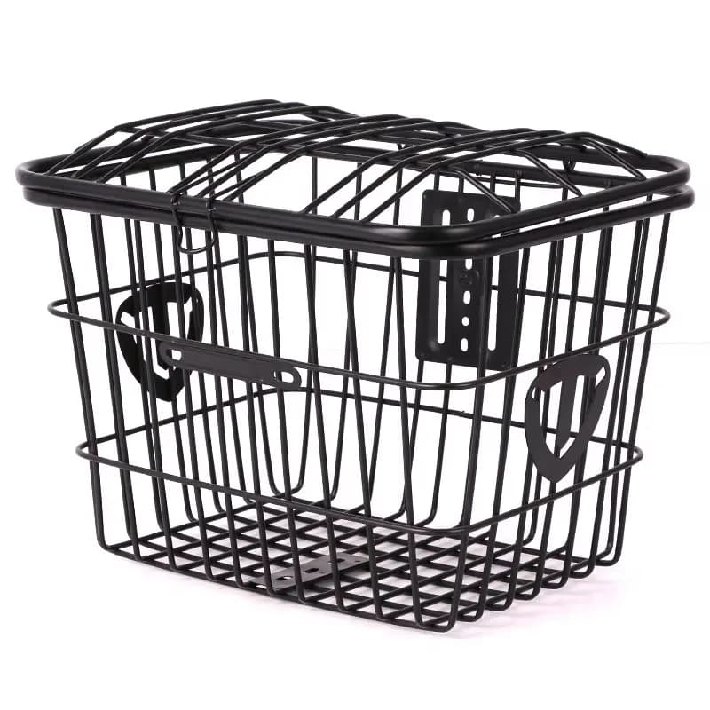 E-bike Rear Basket Metal Storage Basket Pet Car Front Pocket with Bicycle
