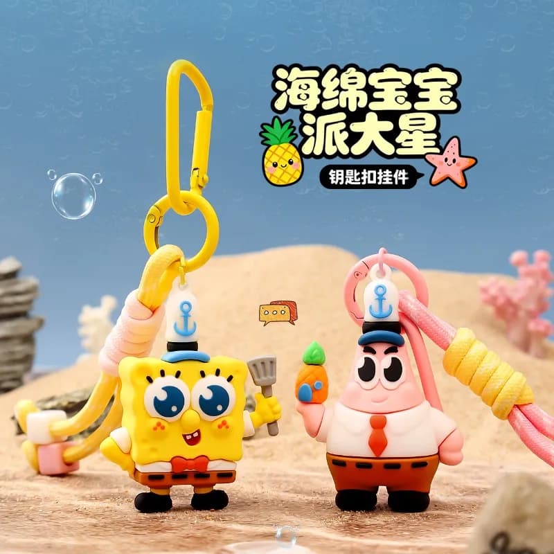 Nuovo Portachiavi Carino di SpongeBob, Ciondolo Patrick Star Kawaii, Decorazione per Zaino, Miglior Regalo per Amici
