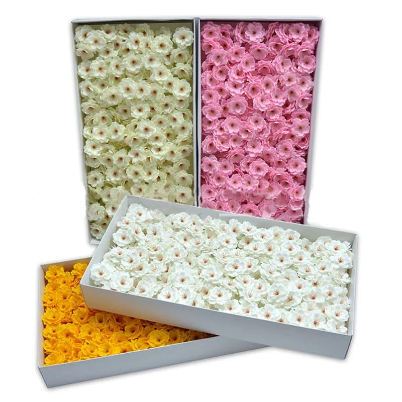 8x7cm 4 strati Sakura 3 testa fiore di sapone fai da te per confezione regalo floreale bouquet per la festa della mamma ragazza amico compleanno san valentino matrimonio